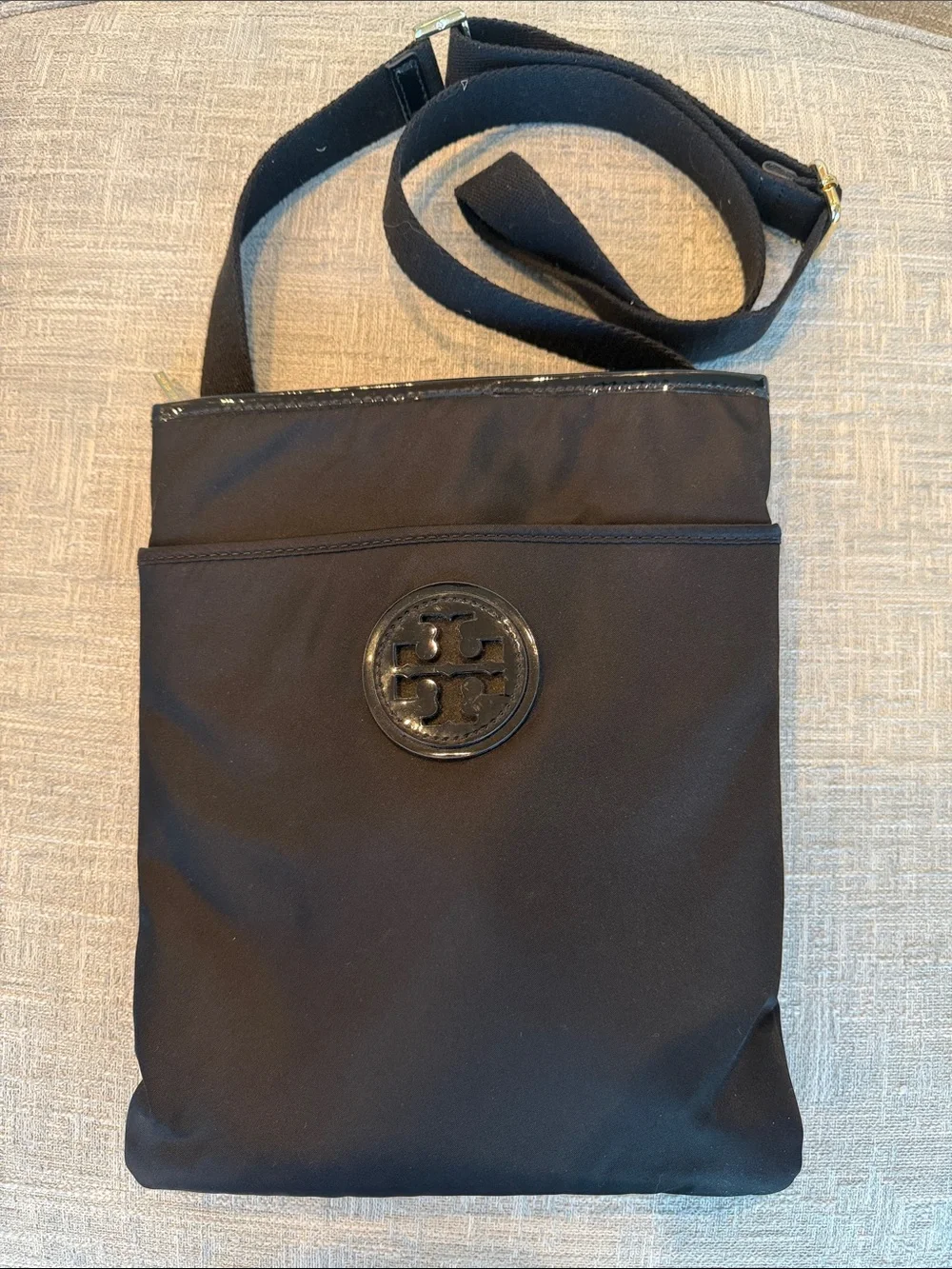 Tory Burch Ella Nylon Swingpack Crossbody Black